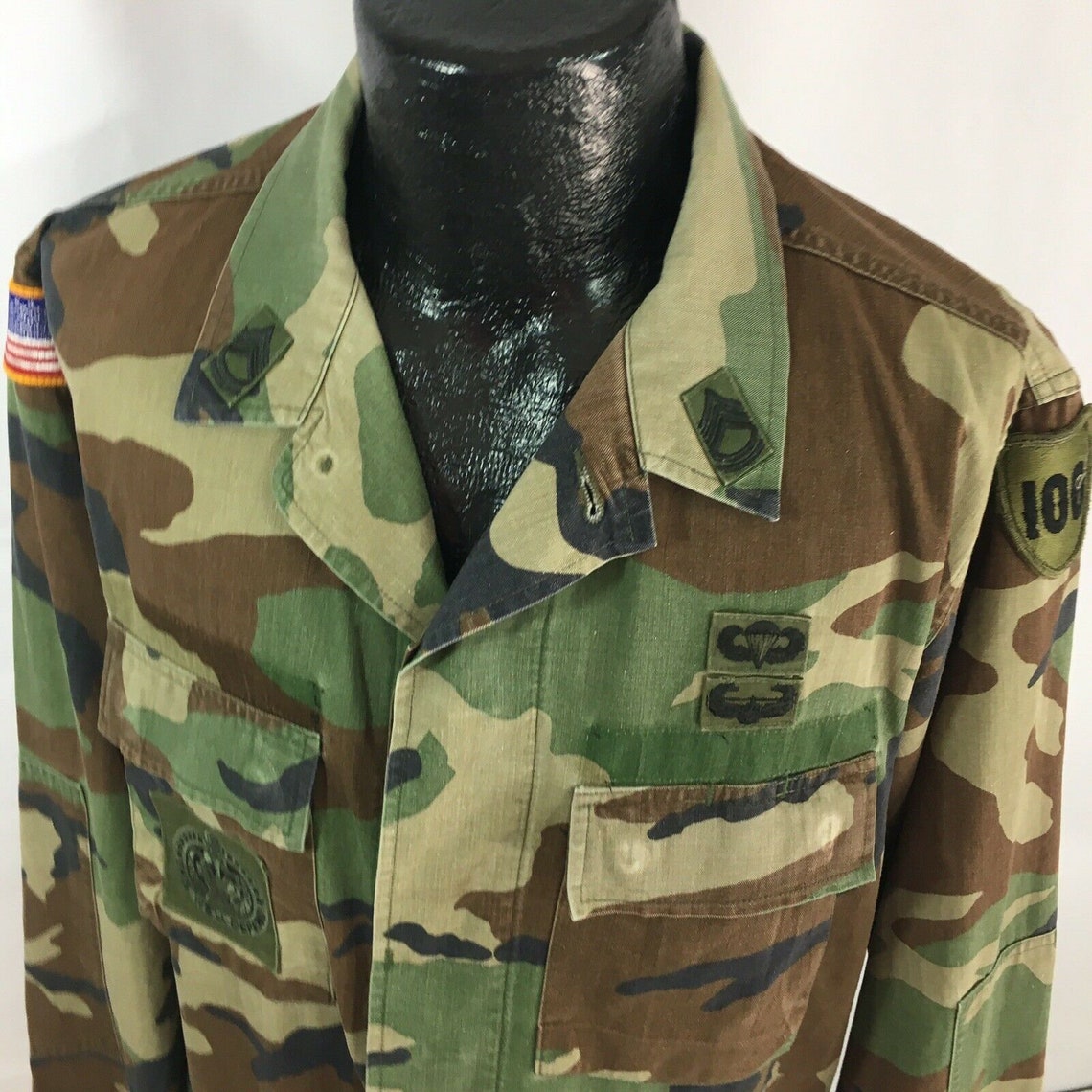 Vintage 80's Military Men Green Woodland Camouflage Combat - Etsy