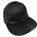Vintage 90's Black LEATHER OG Hat HAMMER Time Hip Hop Rap Strapback ...