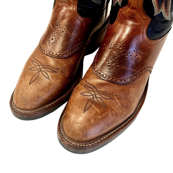 Tony Lama 17" Men's Brown Leather Cowboy Western … - image 9