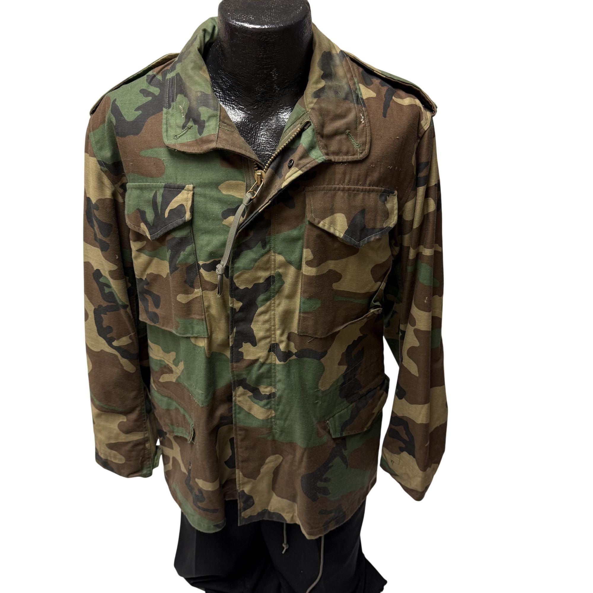 米軍M-65 フィールドジャケットDLA100-87-c-0591 SO SEW M-65 フィールドジャケット SEABEES フォース SS 米軍 実物 古着