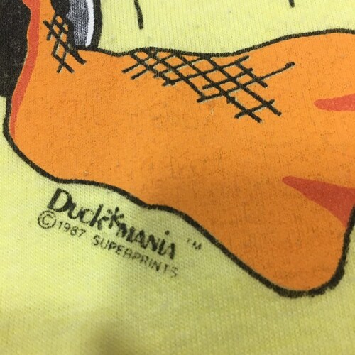Shops Vintage 1987 Hanes Men's Cartoon Grillin BBQ CHEF Duck Mania Yellow 1980's Graphic Dad 50/50 T Shirt XL 46-48