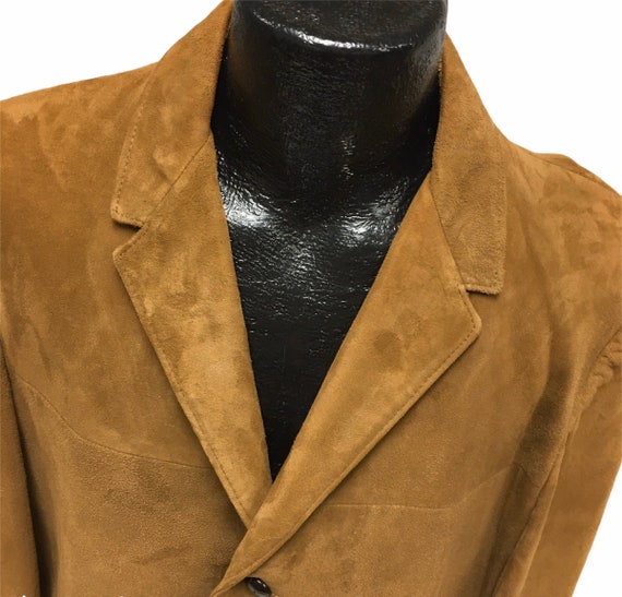 Vtg 50's Ralph Edwards Men Brown NUBUCK Leather S… - image 1