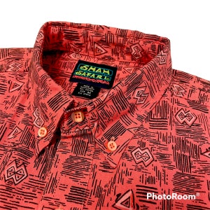 Vintage SHAH~SAFARI Reworked Cropped Shirt - cropped shirt - printed shirt