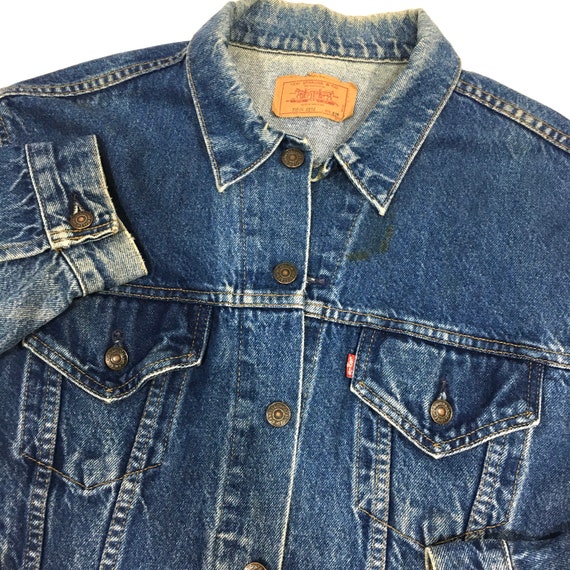 blue jean distressed jacket