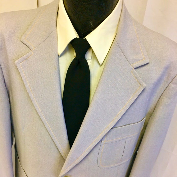Vintage 70's Men's LAVENDER Purple Sport Coat Stit