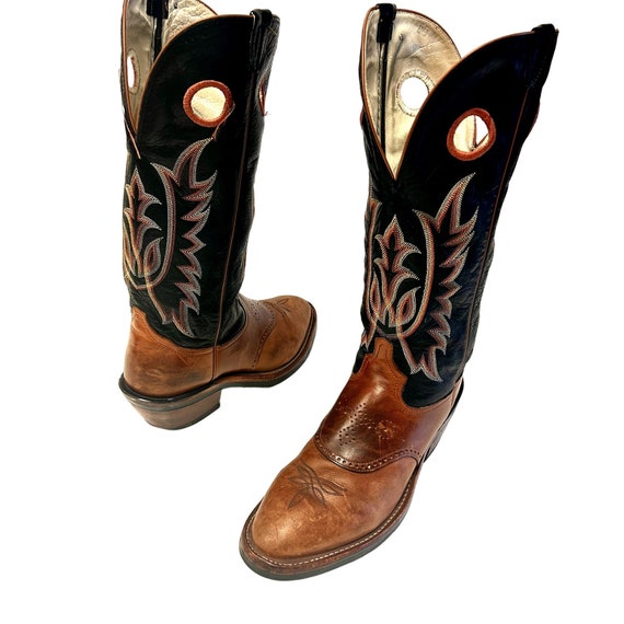 Tony Lama 17" Men's Brown Leather Cowboy Western … - image 2