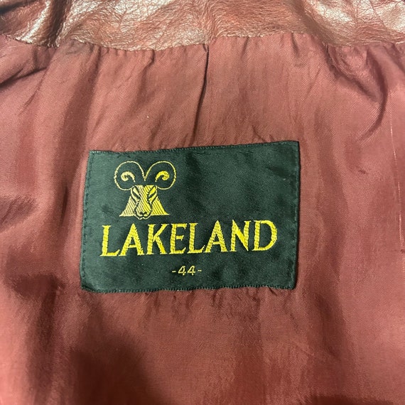 Vintage Lakeland Men Oxblood Leather Bomber CAFE … - image 6