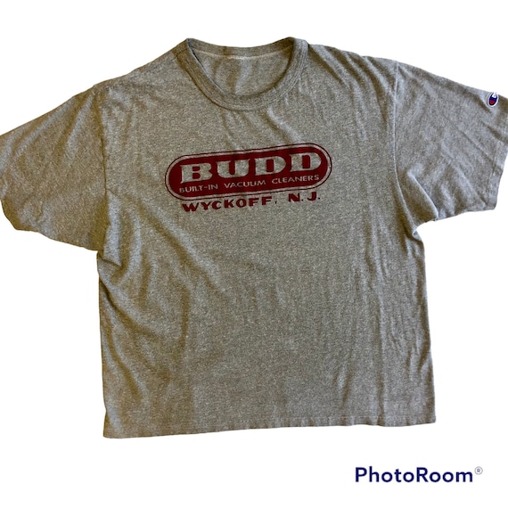 Vintage 70's Champion Heather BUDD Vacuum Cleaners WYCKOFF NJ Tri Blend T-Shirt Xl