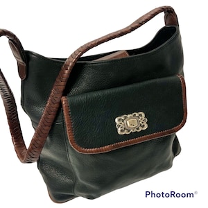 Bolso de mano de piel suave color negro PEBBLED de Fossil 1954 Bolso de hombro BUCKET ANTIQUED