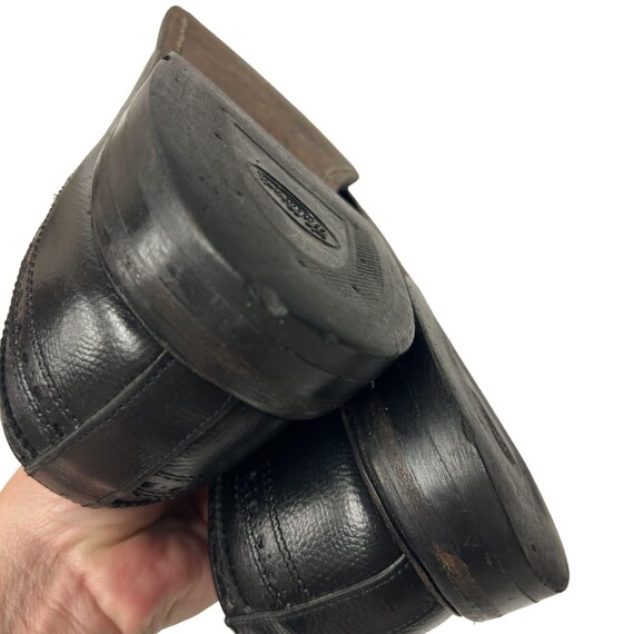 Vintage Thom Mcan BOOTMASTER Men Black PEBBLED Leathe… - Gem