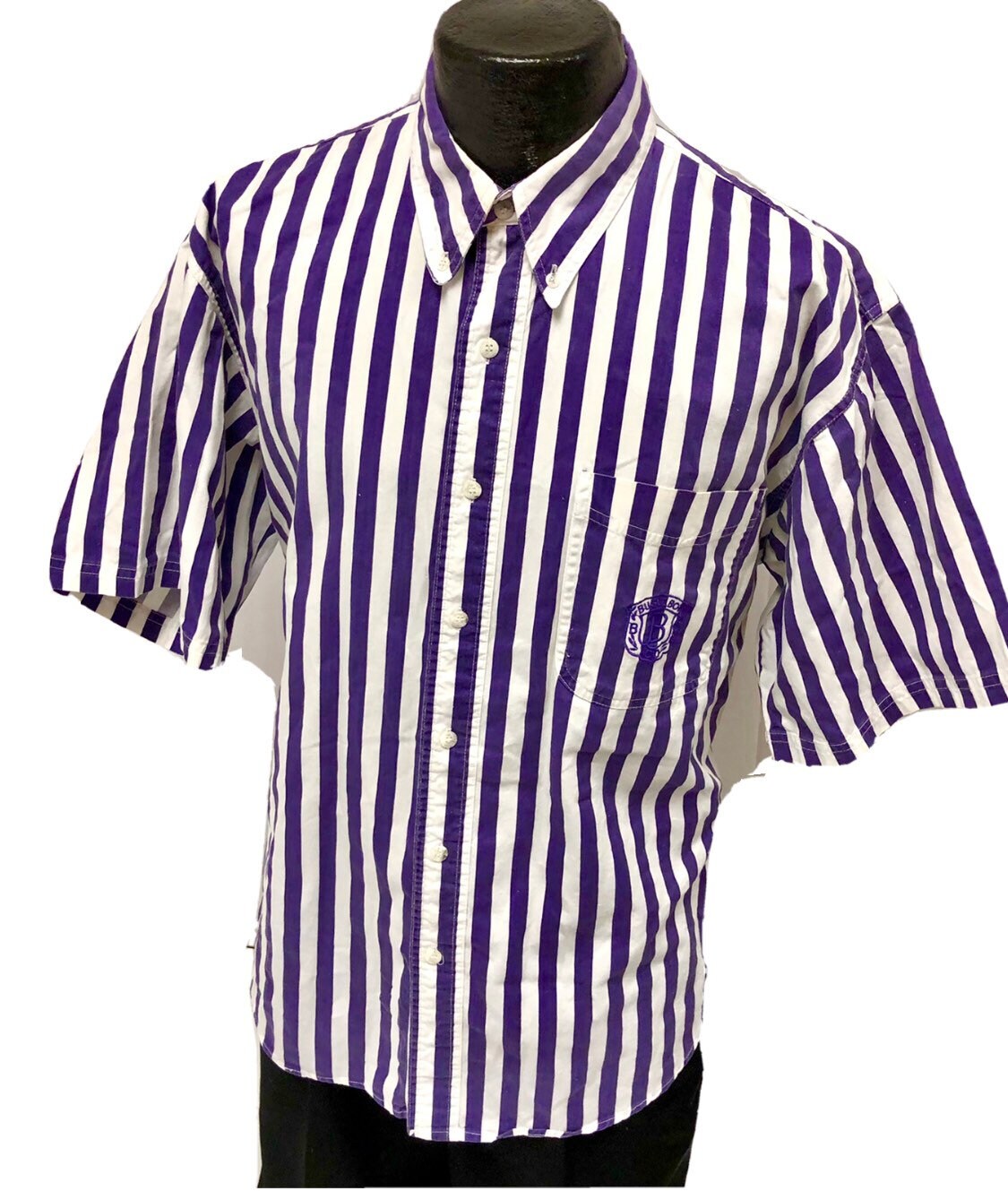 NWT Bugle Boy Buttondown Striped Longsleeve Cotton Shirt Size S Max 40 OFF