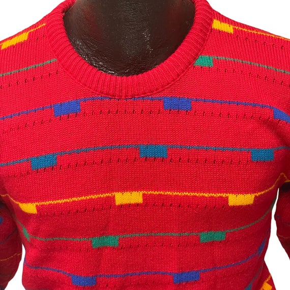 Vintage Trader Bay Red GEOMETRIC STRIPE Multicolo… - image 2