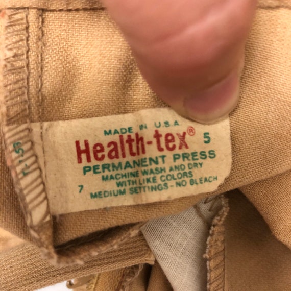 Vintage 70's Health-Tex Tan Brown Kids Flare Cord… - image 4