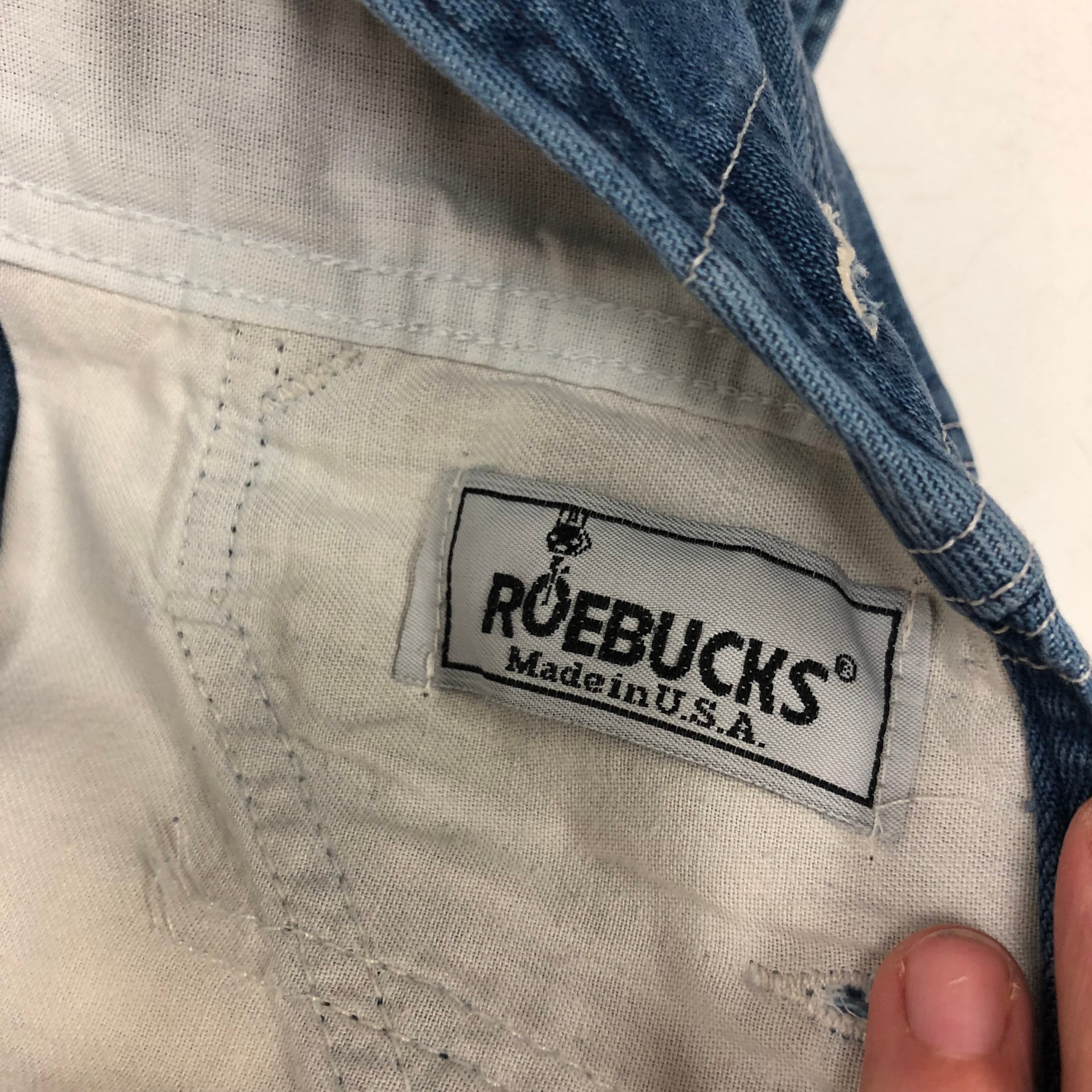 Vintage 70's Sears Roebucks Wear Tuff Men's DENIM Bib Blue Vintage 70's Sears Roebucks Wear Tuff Men's DENIM Bib Blue