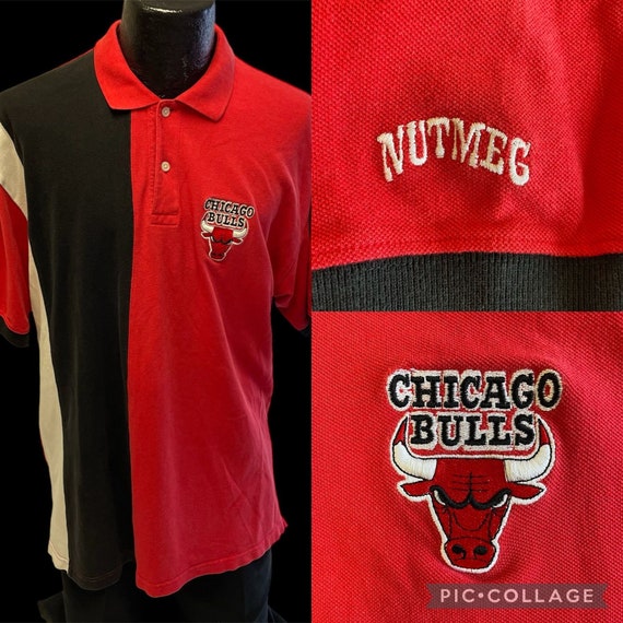 Vintage 90's Nutmeg Mills Men's Red Black CHICAGO… - image 1