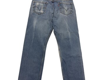 Vintage 80's Levis 501 XX Men's Distressed Blue Jeans BUTTON FLY