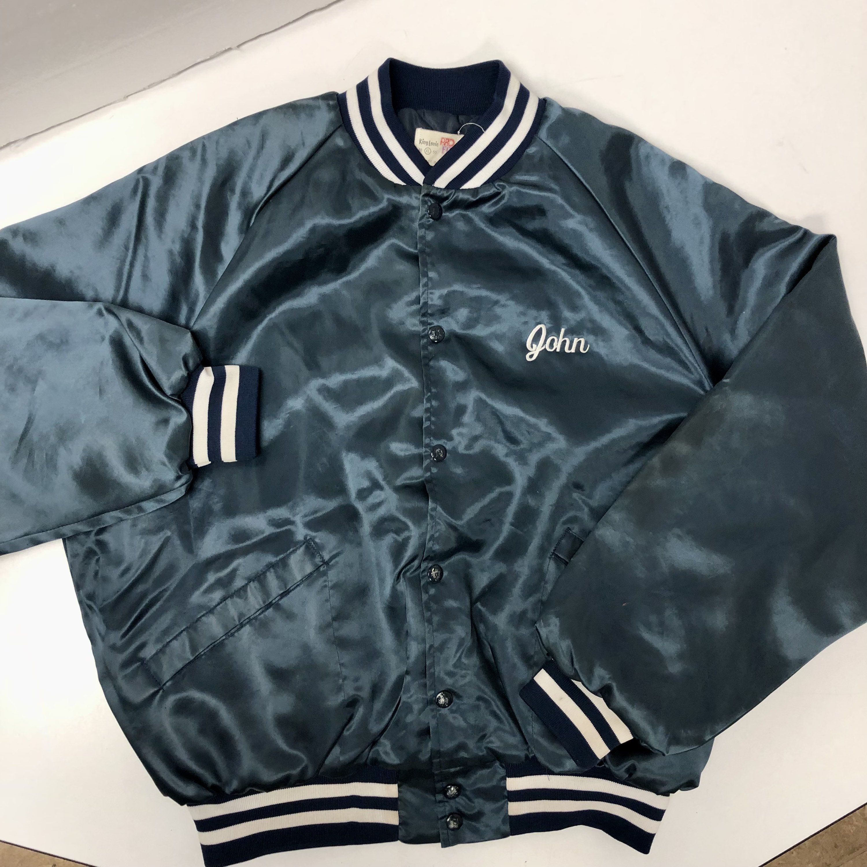 King Louie ネイビー ジャケット Lサイズ Vintage Pro Fit King Louie Men's Jacket Size XL Blue