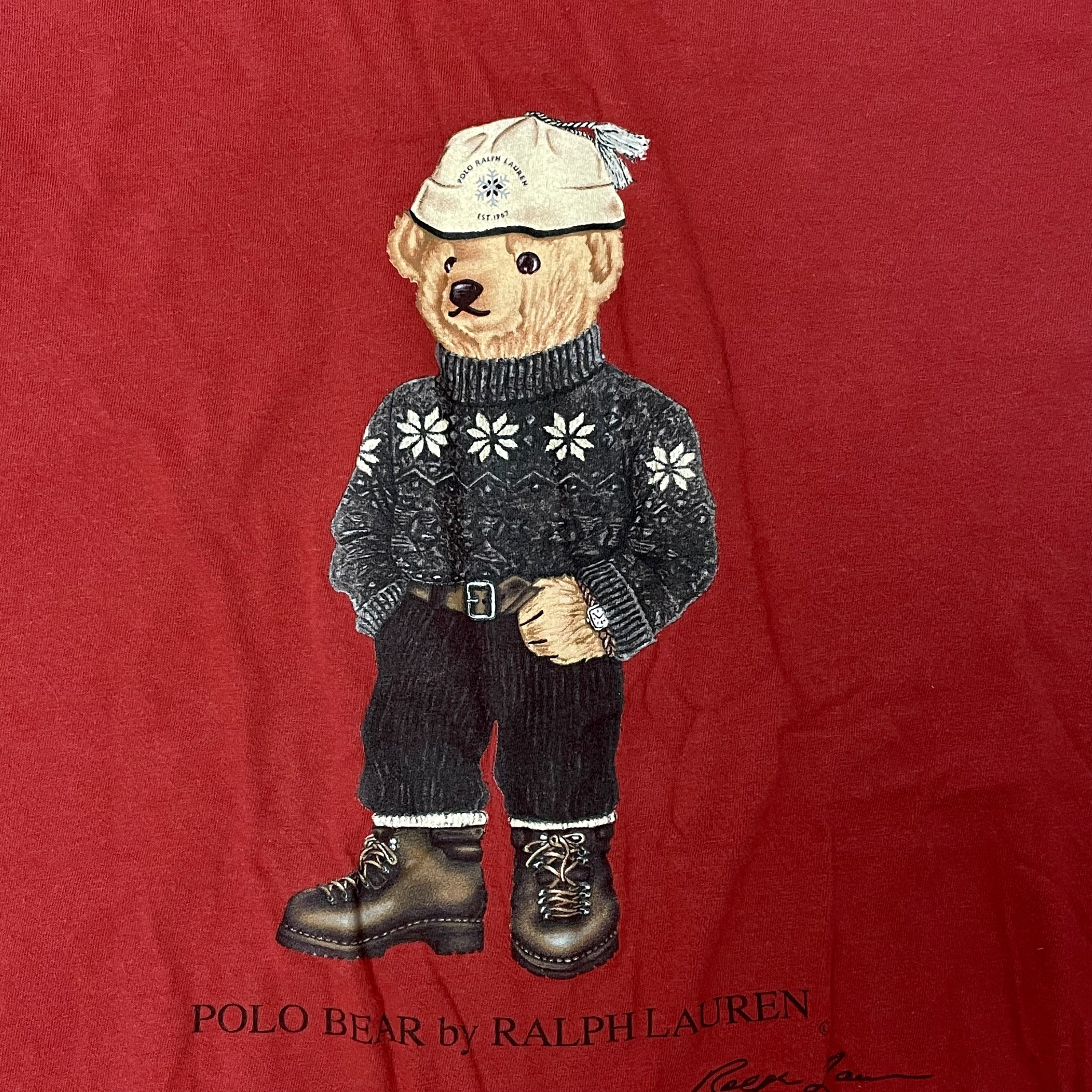 Vintage 90's Ralph Lauren Men Winter POLO Teddy BEAR 