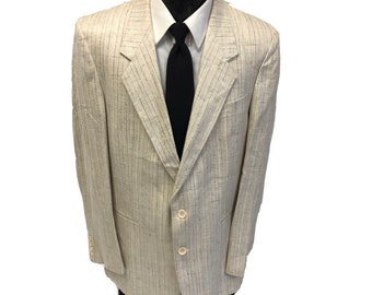 Vintage 50 60’s Sasson Men White Black Hollywood Sport Coat ATOMIC Fleck Jacket ROCKABILLY VLV Blazer 40 L