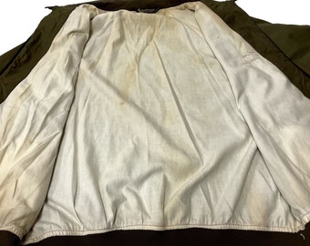 Vintage 80's Duckster Pro Olive Khaki Nylon Windbreaker East Vintage 80's Duckster Pro Olive Khaki Nylon Windbreaker East
