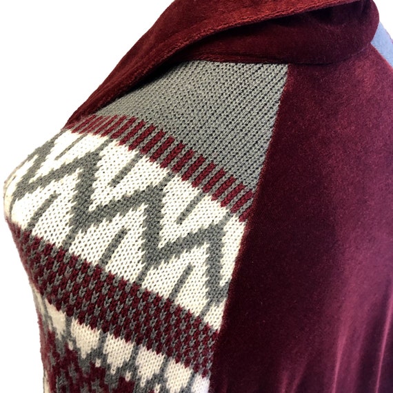 Vintage 60's Probe Men's Maroon VELVET Mod Knit P… - image 6