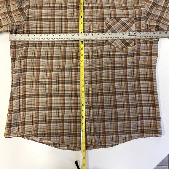 Vintage 60's Wedgefield Men's Brown Orange PLAID … - image 5