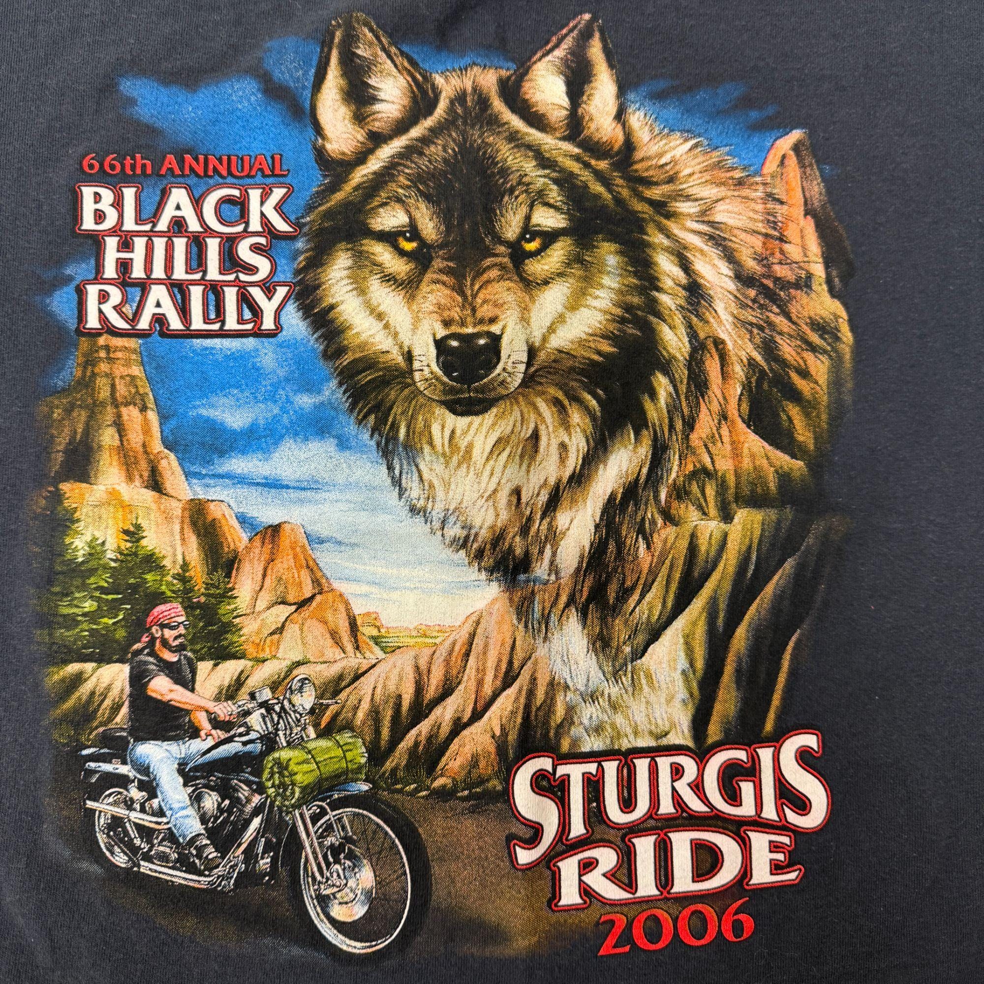 ヴィンテージ グレー WOLF モーターサイクル バイカー ブラックヒルズ 