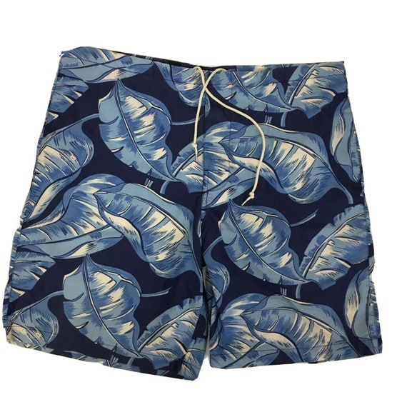 Vintage POLO Sport Ralph Lauren Blue WAVE Swim Surfing Trunks