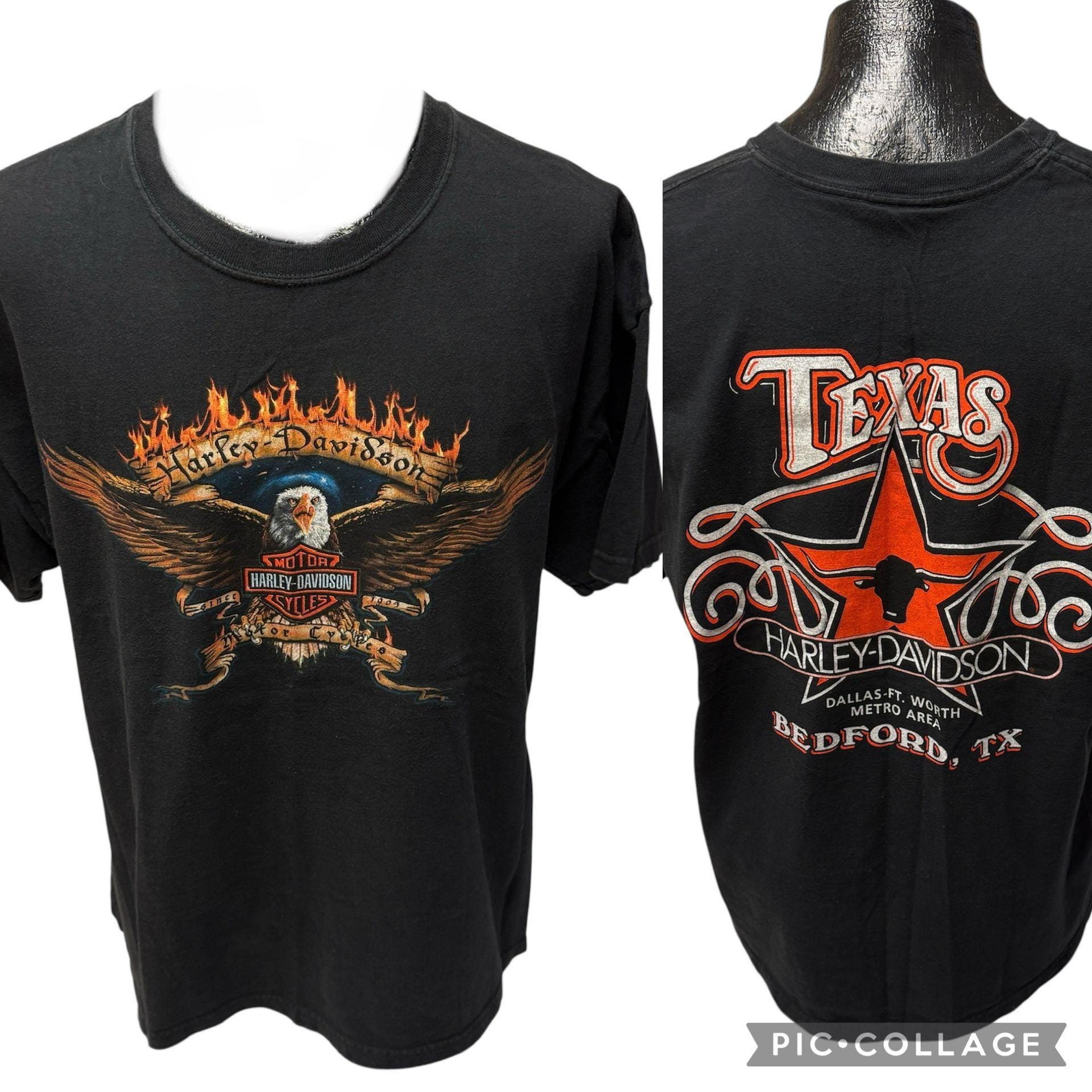 Vintage Harley Davidson EAGLE Flames Lone Star State TEXAS