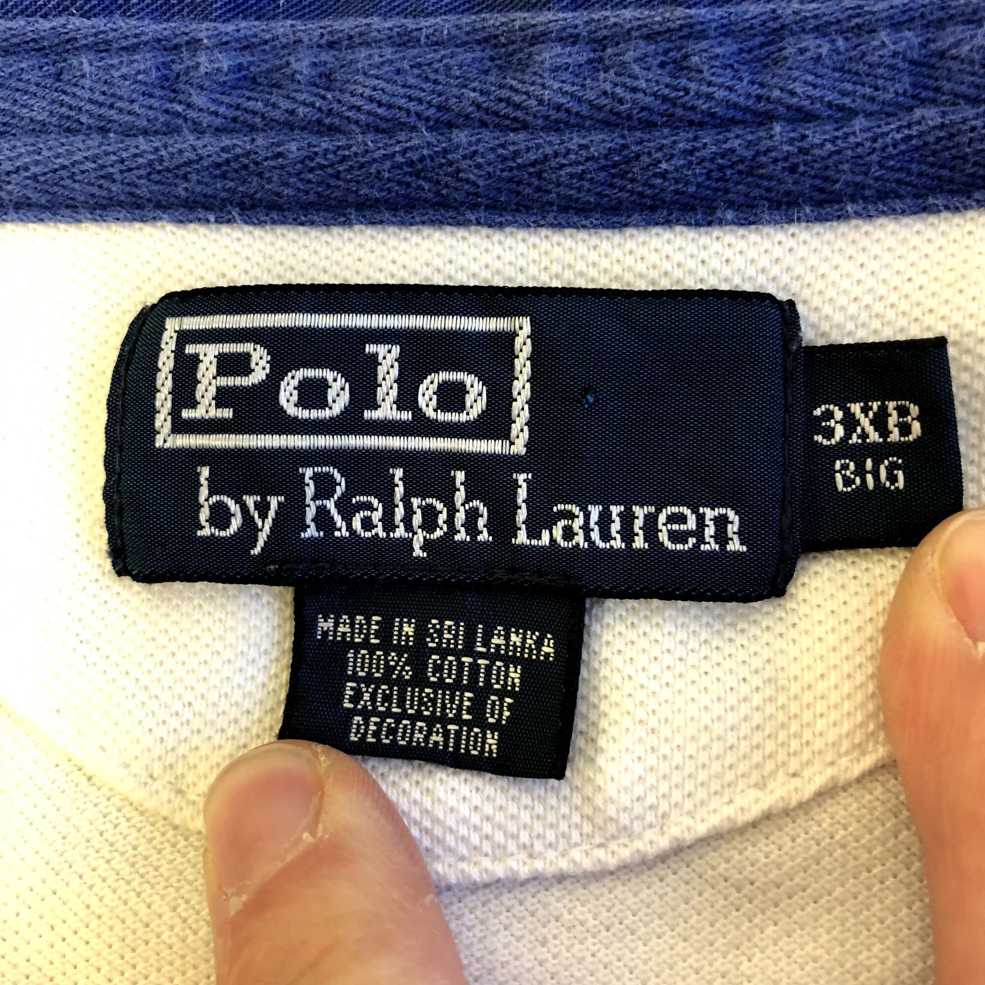 Vintage 90's Ralph Lauren White Blue Stripe RL Polo Club 1967 Logo Rugby  Shirt 3xb -  Ireland