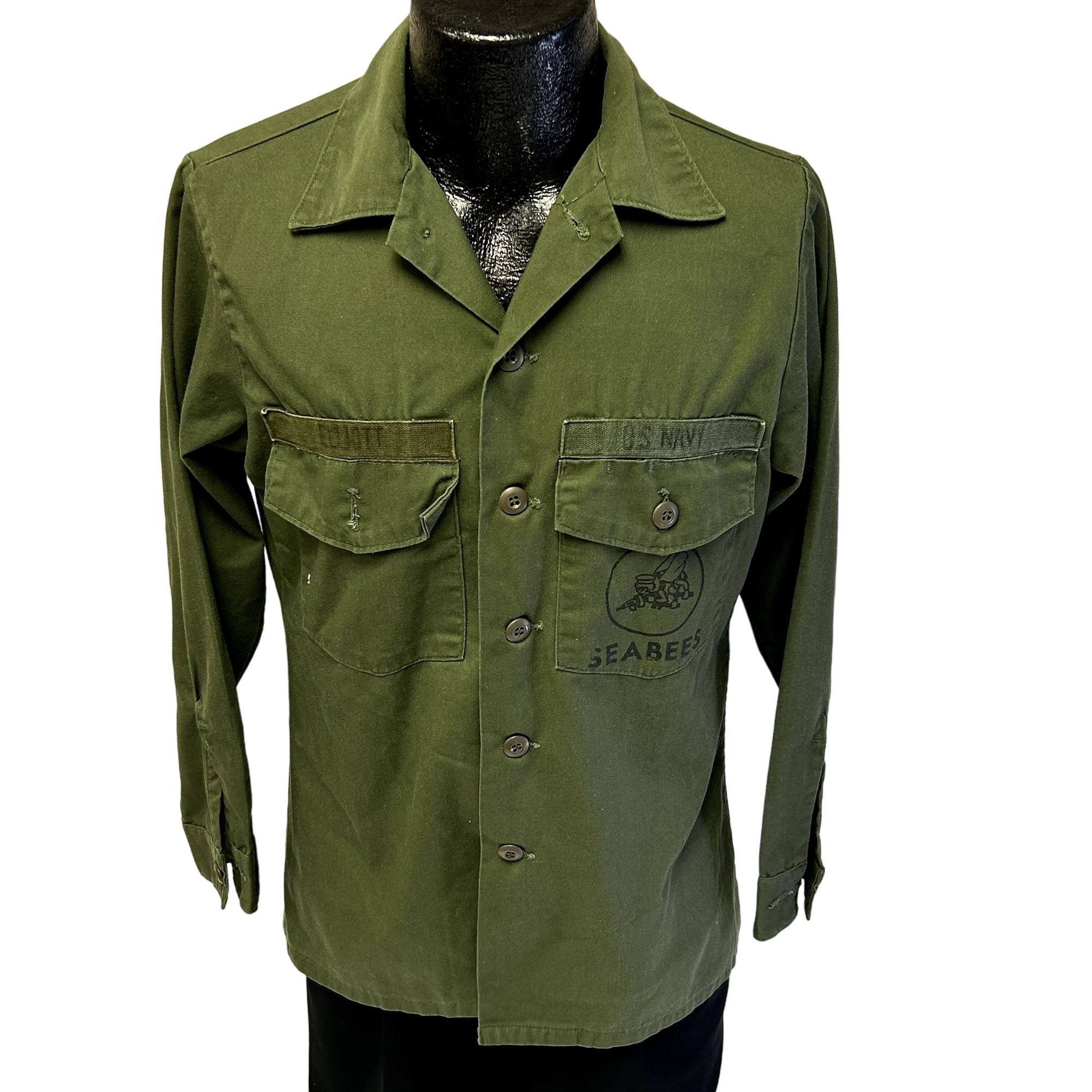 Vintage 60's Vietnam Era Military Men Usa US Navy Stencil SEABEES