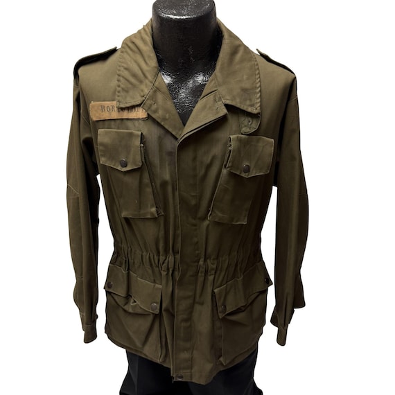 Vintage 50's MCM Military Issued Army Green Safari Utility Coat