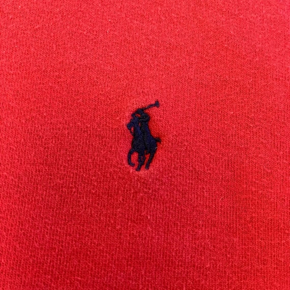 Vintage 80’s Ralph Lauren Men Red POLO Pony Rider… - image 3