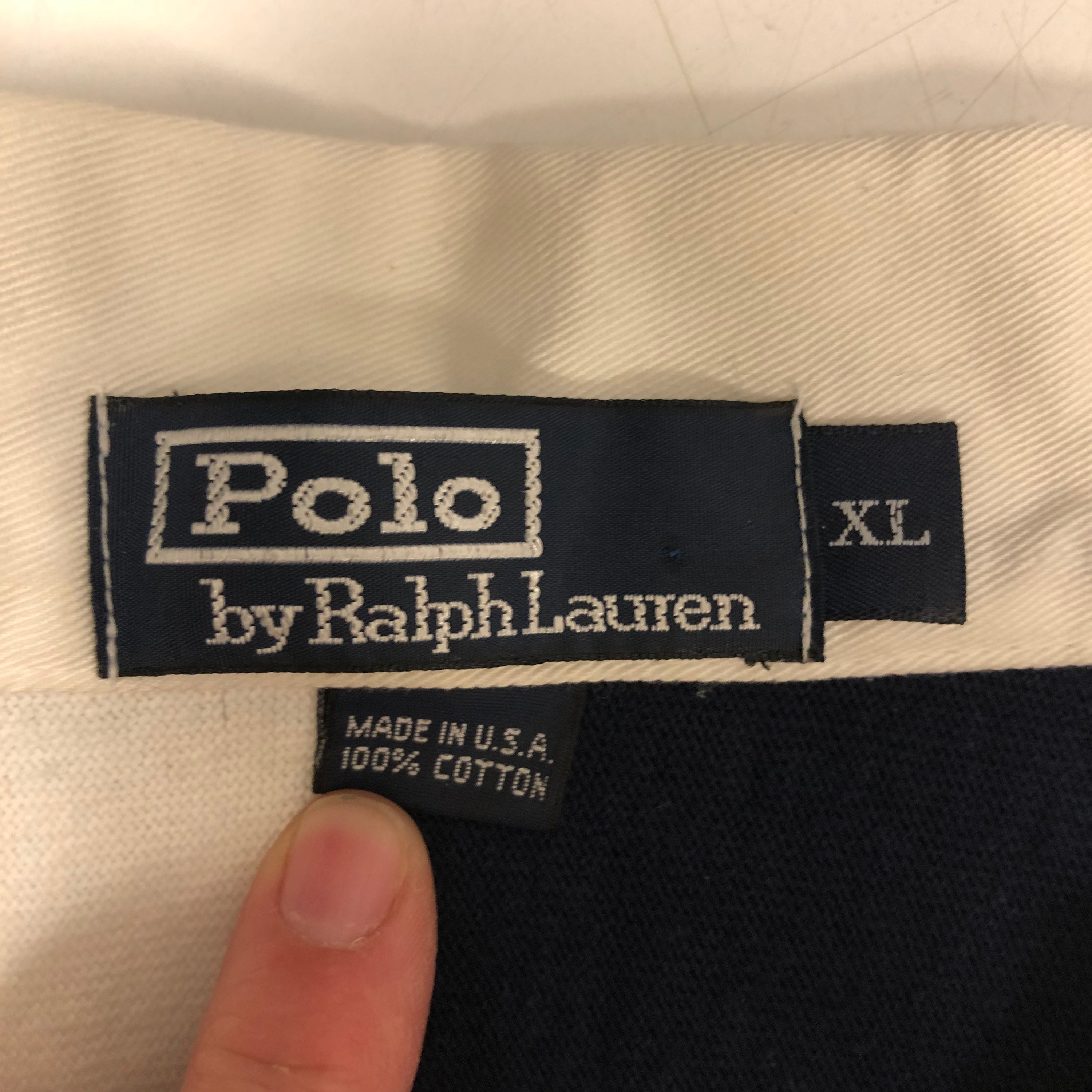 Vintage 80 90's Ralph Lauren USA NAUTICAL Blue Stripe Polo