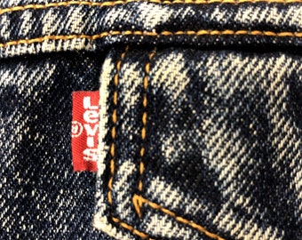 Vintage 80's Levis 70507 0227 USA 4 Pocket ACID Wash DENIM