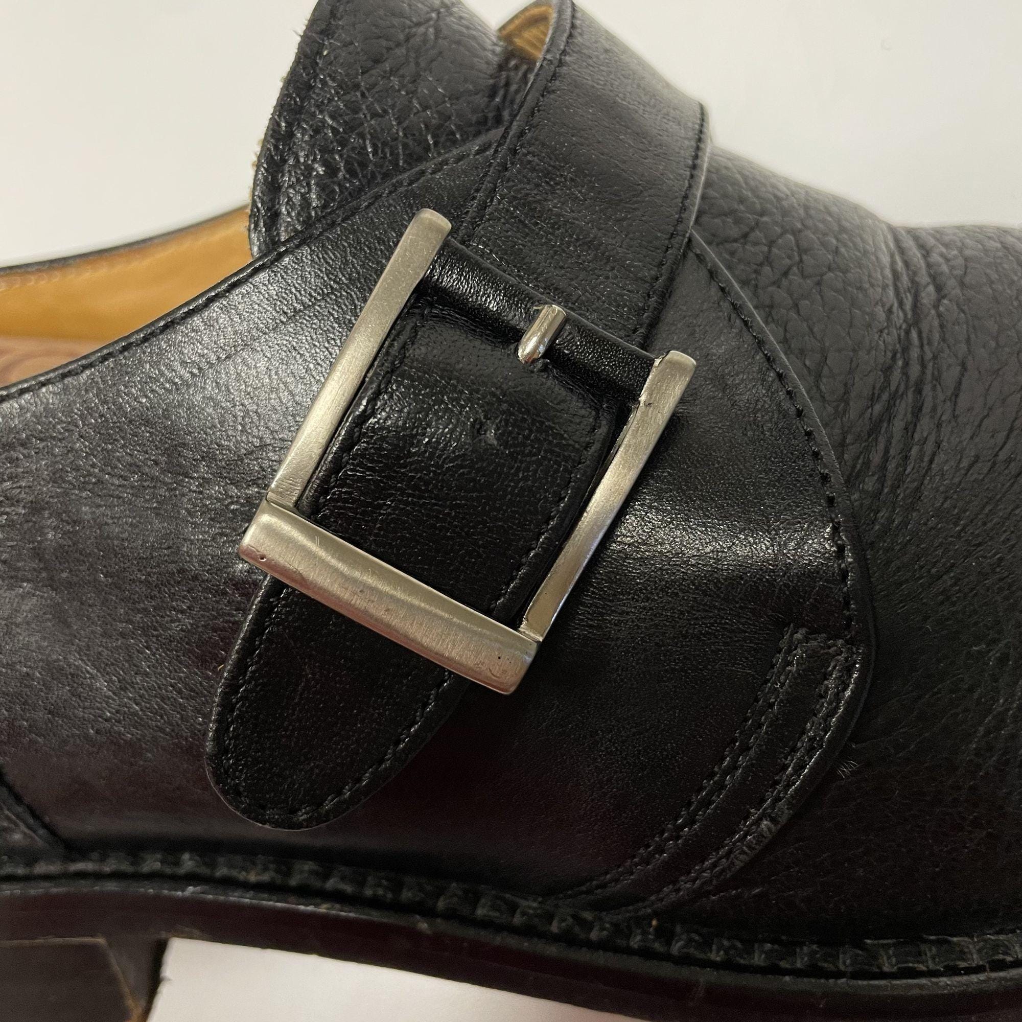 Mario Calugi Brown Men’s US 11M Italy Monk Strap Brogue Captoe Shoes Vintage Mario Calugi ITALY Men main image 2