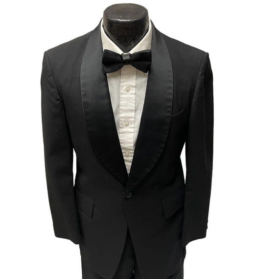 Vintage 50s After Six Men s Black Tux SILK SHAWL Collar Tuxedo FORMAL Wedding Rockabilly Blazer 36 R Etsy