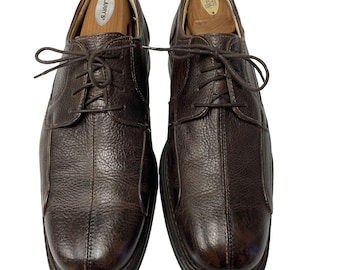 Belvedere Bay Bridge Oxford Casual Dress Shoes Lace Up Brown Pebbled Leather Studio Belvedere Mens Bay Bridge soft brown pebble leather  main image 4