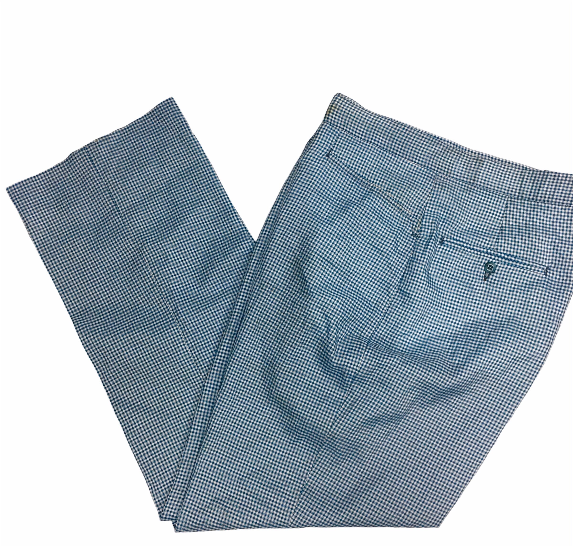 Vtg 60-70's Sansabelt Men Blue White 