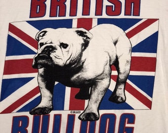 T-Shirt Bulldog 'Made In England' - Uomo - Epiphany - 100% Cotone - Spedizione Inclusa