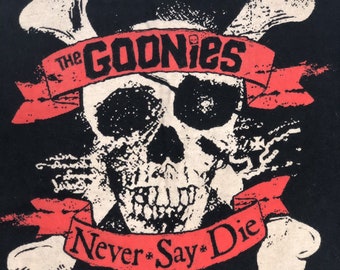 Vintage 90's Ripple Junction 1992 The GOONIES Never Say Die Movie Streetwear Black T-Shirt 2XL