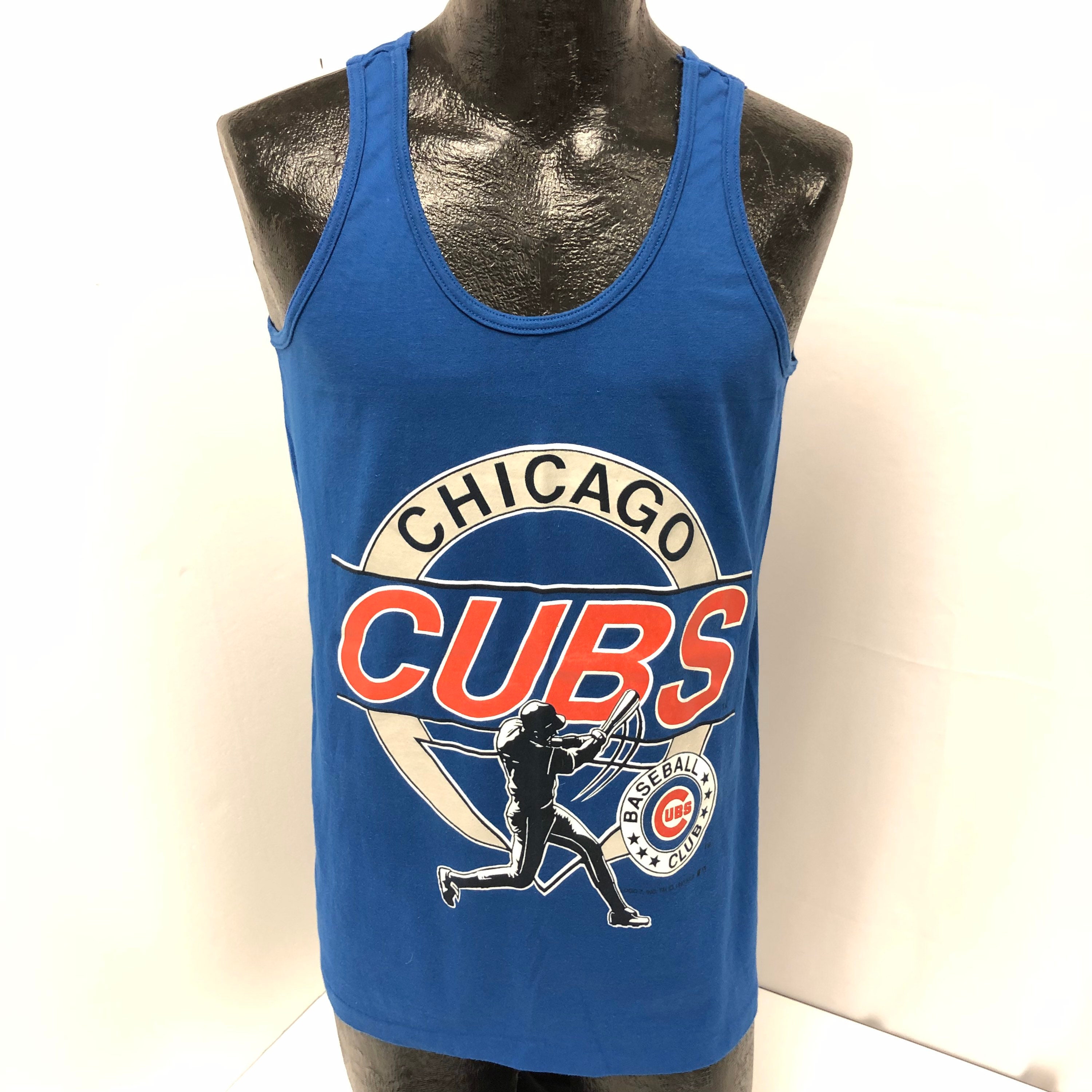 Vintage 90's Logo 7 Seven Men Blue MLB 1991 Chicago CUBS 
