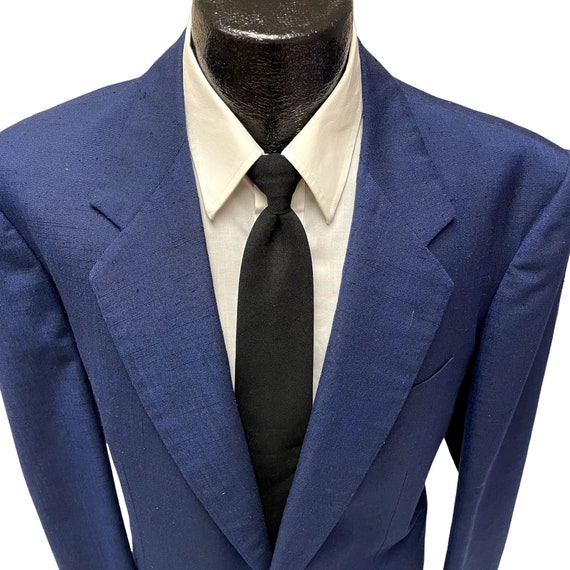 Vintage BESPOKE Men's Blue Sport Coat ROCKABILLY … - image 2