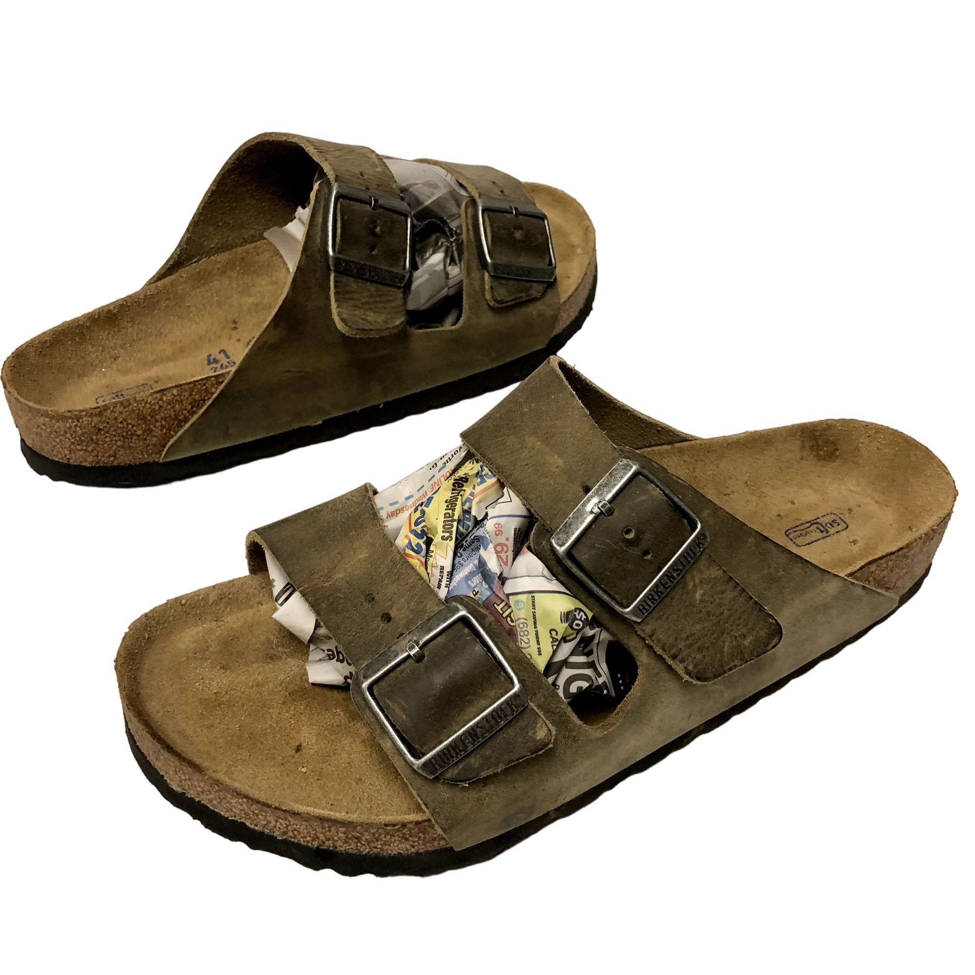 Birkenstock Arizona OILED Leather Faded KHAKI Sandals SOFT 