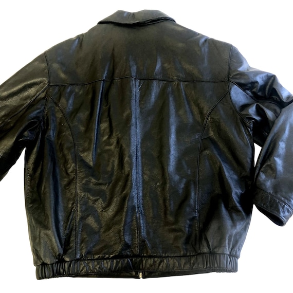 Roundtree and yorke leather bomber deals jacket