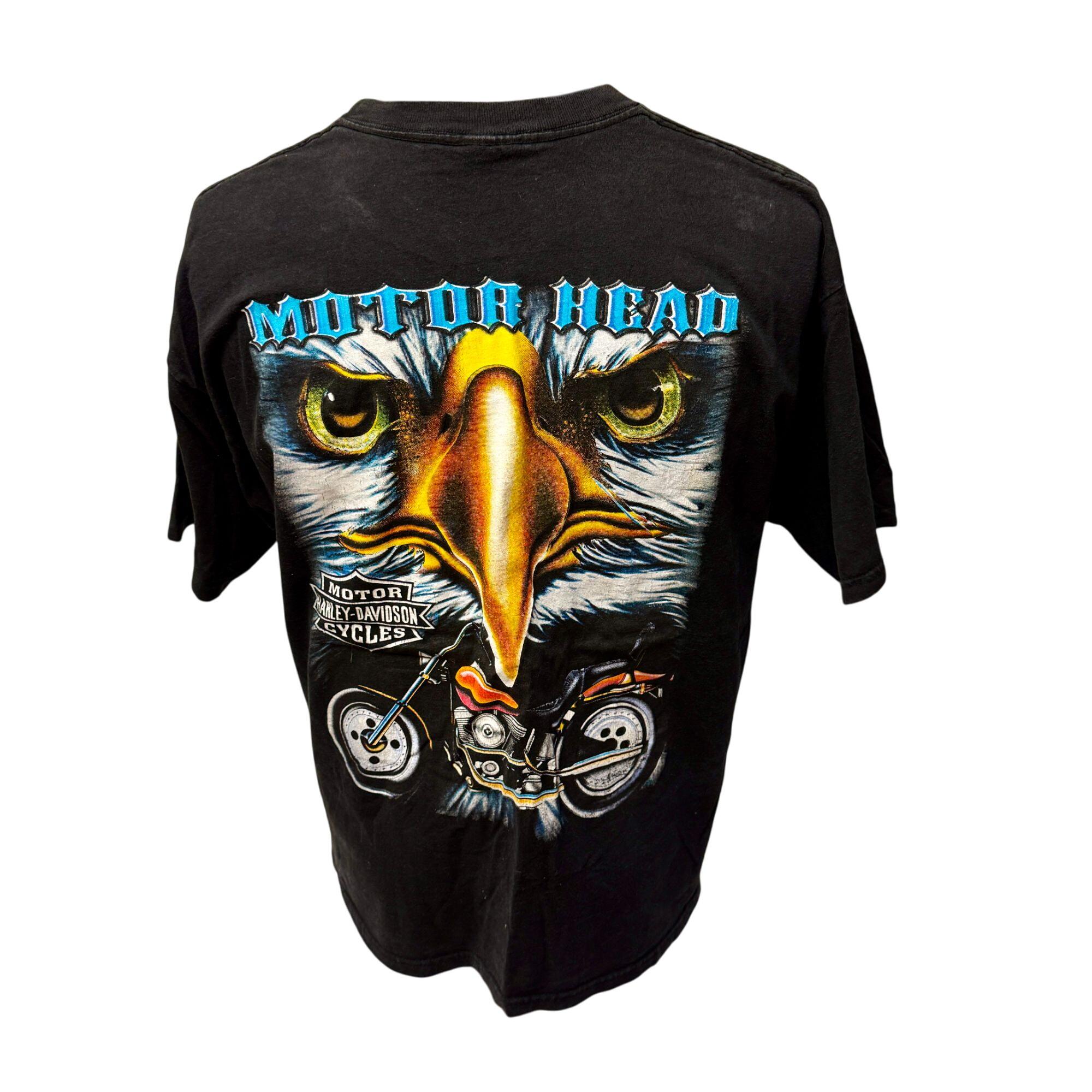 Vintage Y2K Harley Davidson Motorcycle BALD EAGLE Motor Head BIKER