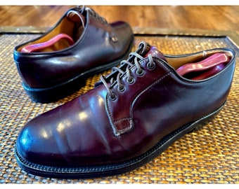 Alden x Brooks Brothers Men's SHELL CORDOVAN Plain Toe Dress Shoe BLUCHERS Derby Oxfords 9 E