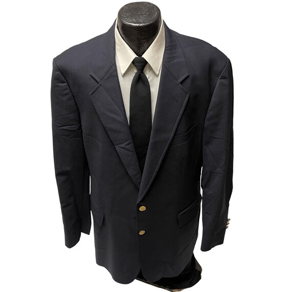 Vintage 90's Brooks Brothers BROOKSEASE Men's NAVY Blue Sport Coat