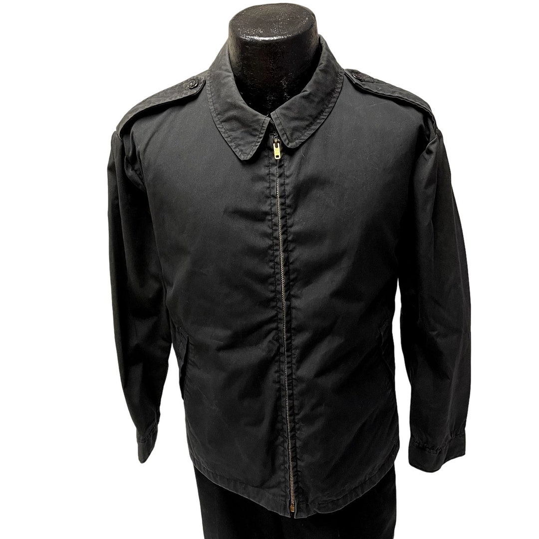 U.S. Military Utility Jacket古着ブラック短丈当時物黒 Vintage 80's Patriot Military Army Black Windbreaker MECHANIC Shop