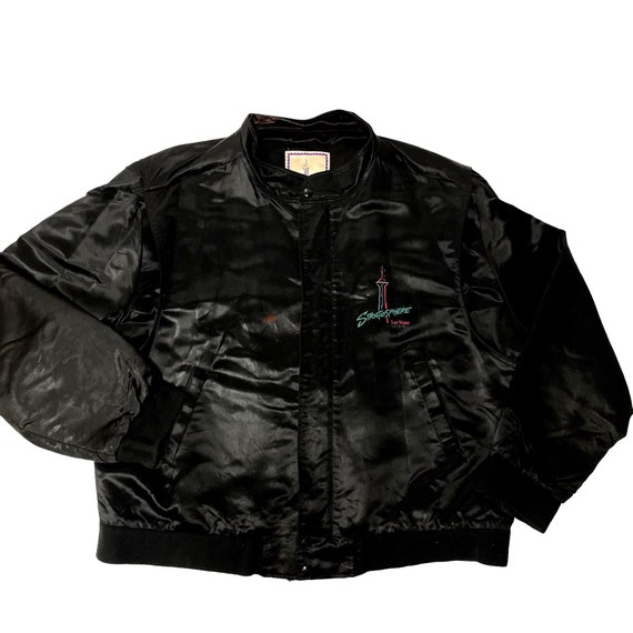 90s casanova italy silk blouson XL black